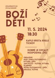 Pozvánka na koncert v Kapli Krista Krále v Tichově 11. 5. 2024 1