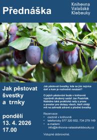 Knihovna Valašské Klobouky zve na přednášku